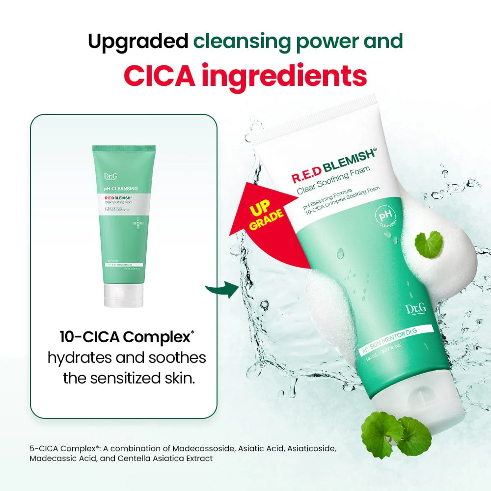 Second image of Dr.G ~ Red Blemish Clear Soothing Foam – 150ml