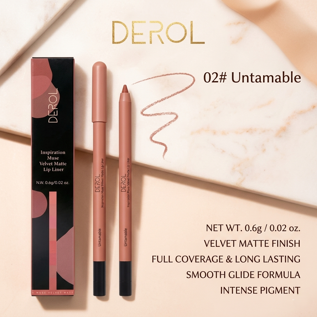 DEROL Inspiration Muse Velvet Matte Lip Liner – #02 (0.6g)