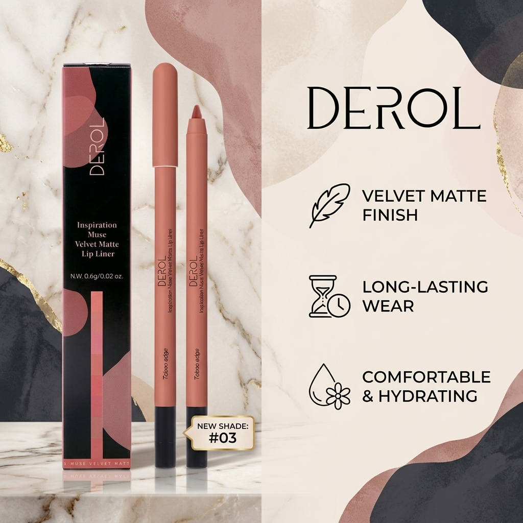 DEROL Inspiration Muse Velvet Matte Lip Liner – #03 (0.6g)