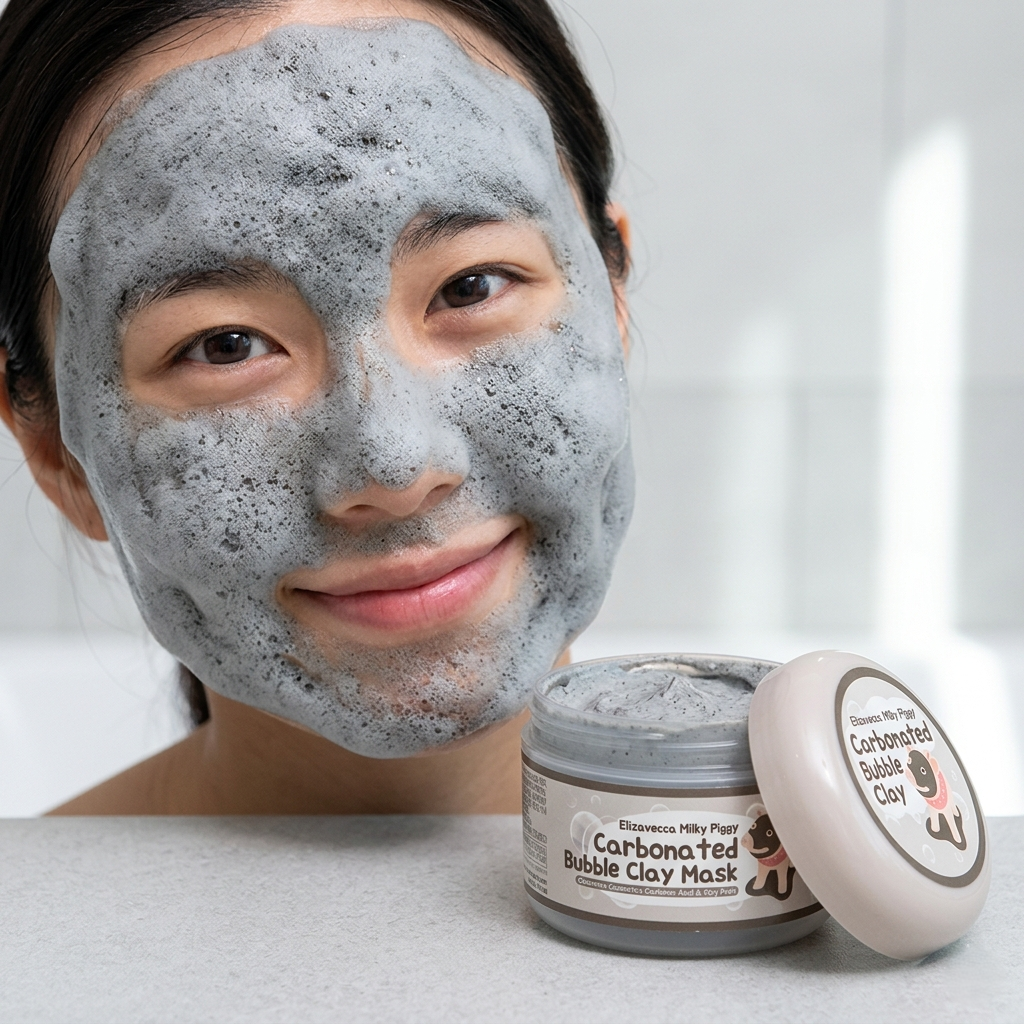 Second image of Carbonated Clay Mask ~Elizavecca Milky Piggy  – 100ml