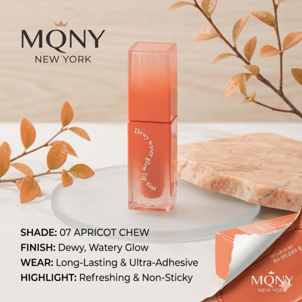 MQNY Dewy Water Glow Lip Tint – #07 Apricot Chew