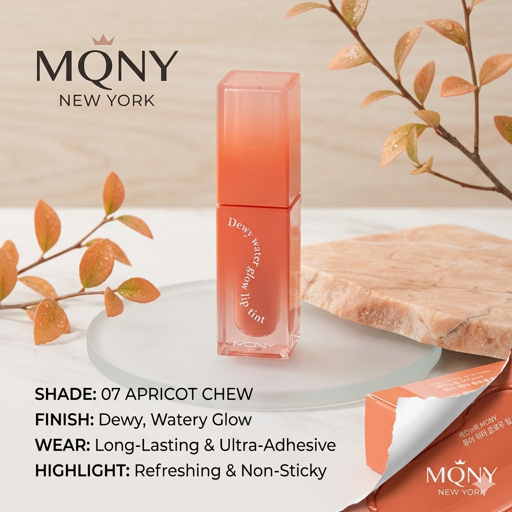 MQNY Dewy Water Glow Lip Tint – #07 Apricot Chew