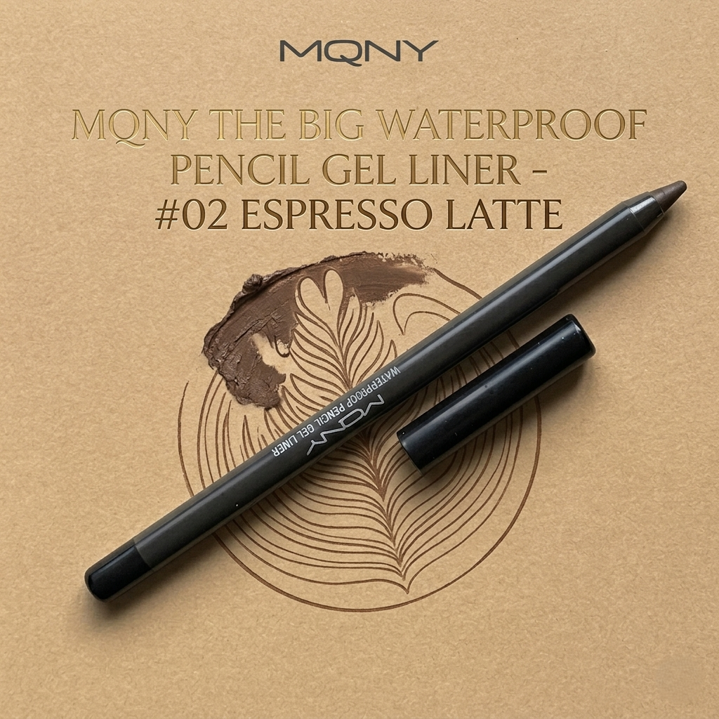 MQNY The Big Waterproof Pencil Gel Liner – #02 Espresso Latte