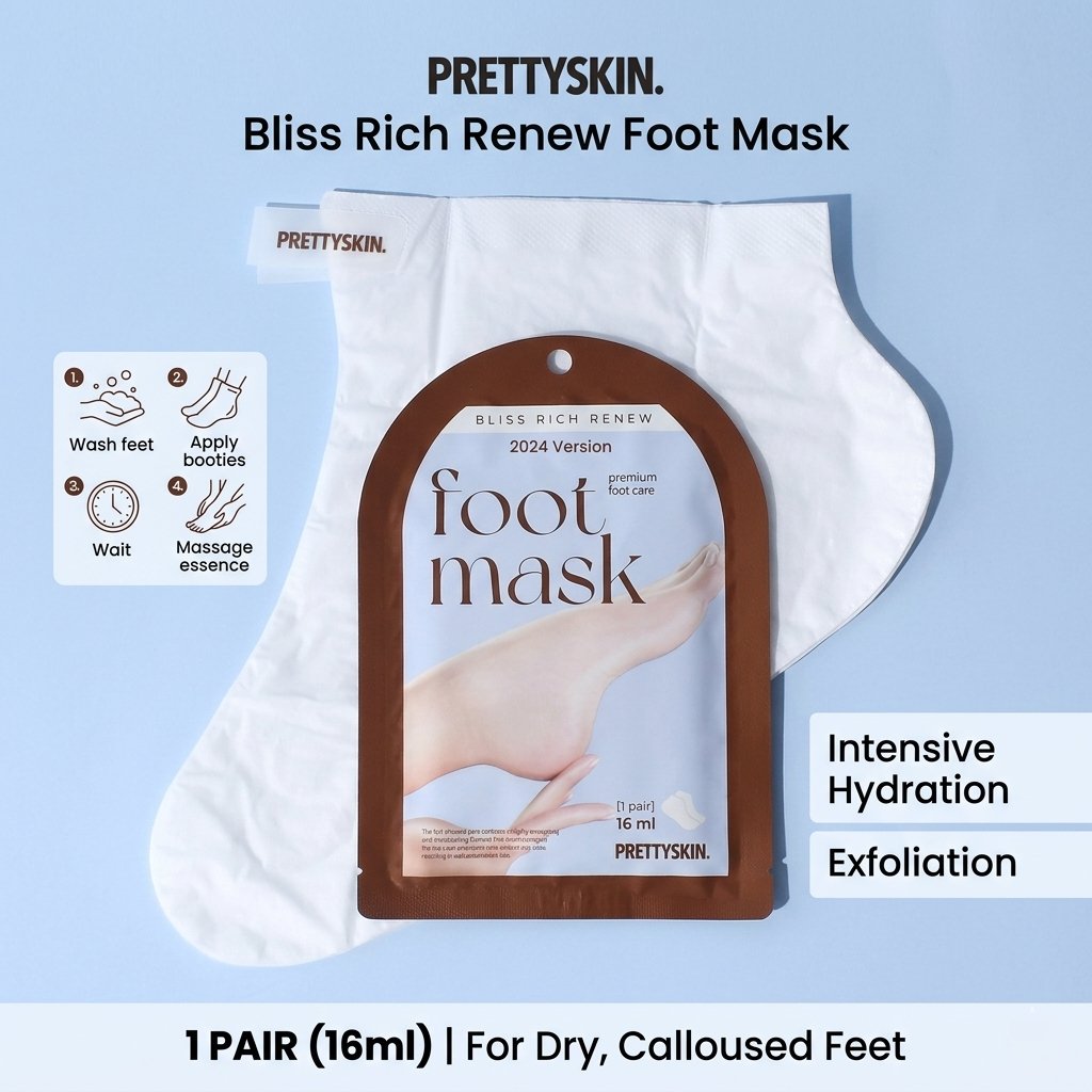 Pretty Skin Bliss Rich Renew Foot Mask – 1 Pair (16ml) [2024 Version]