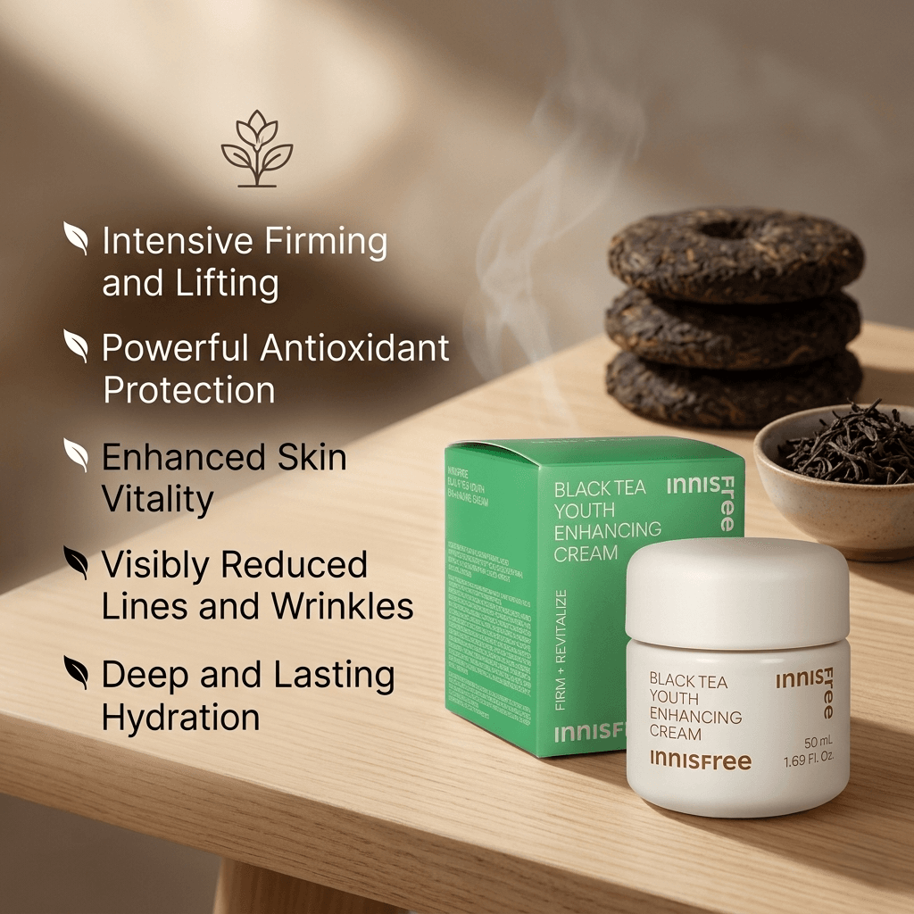 Innisfree Black Tea Youth Enhancing Cream – 50ml (2023 Version)