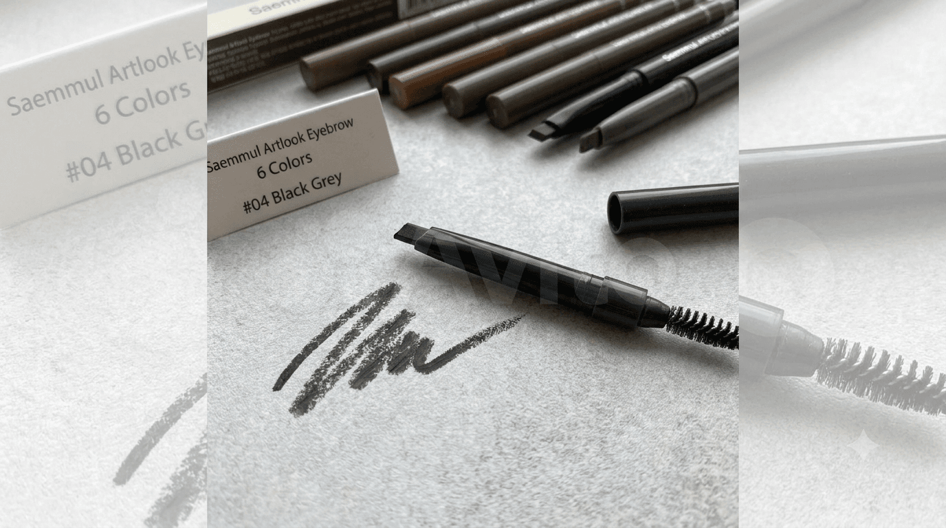 Second image of The Saem - Artlook Eyebrow Pencil - [Black Grey]
